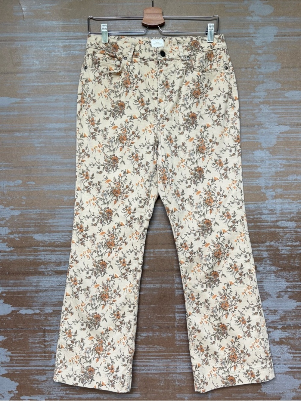 Ann Mashburn Kendall Flare 5 Pocket Jean Floral Prairie Western Preppy Womens 29